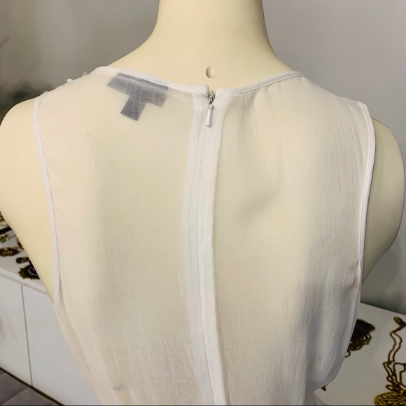 Topshop floral appliqué white dress size 8 - Picture 9 of 16